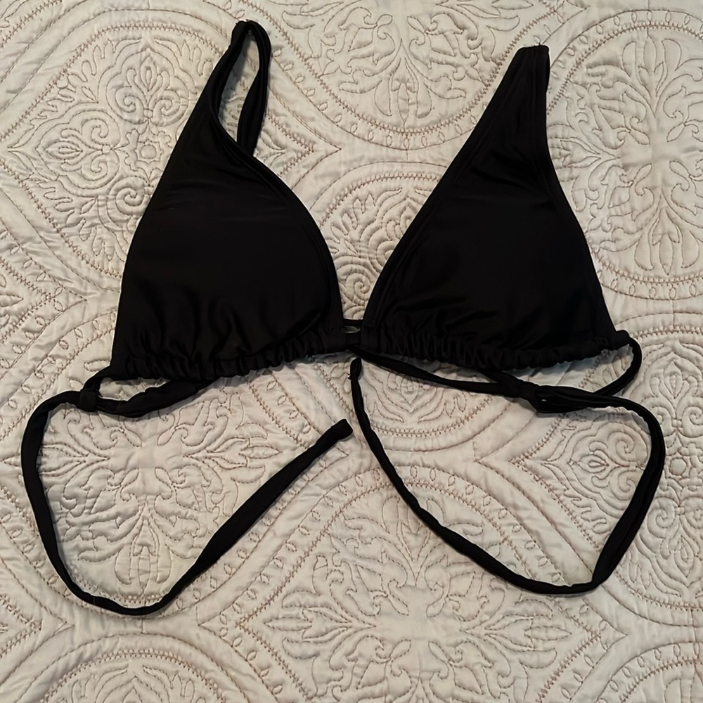 Ron Jons Black Tall Triangle Bikini Swim Top